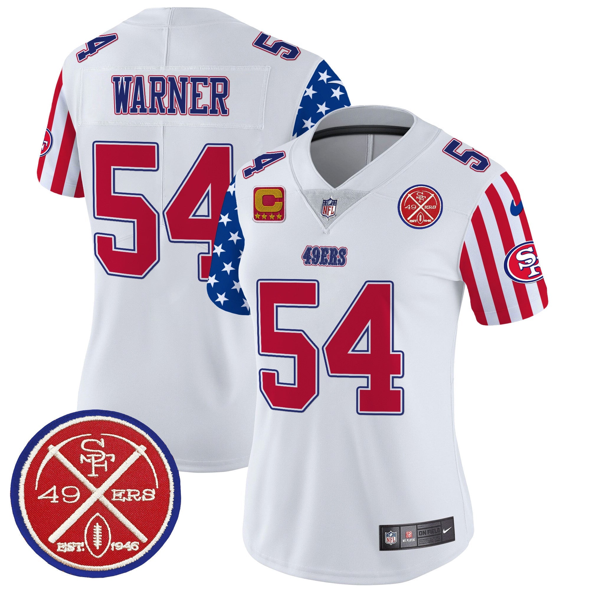 Women's 49ers American Style Vapor Limited Jersey - All Stitched
