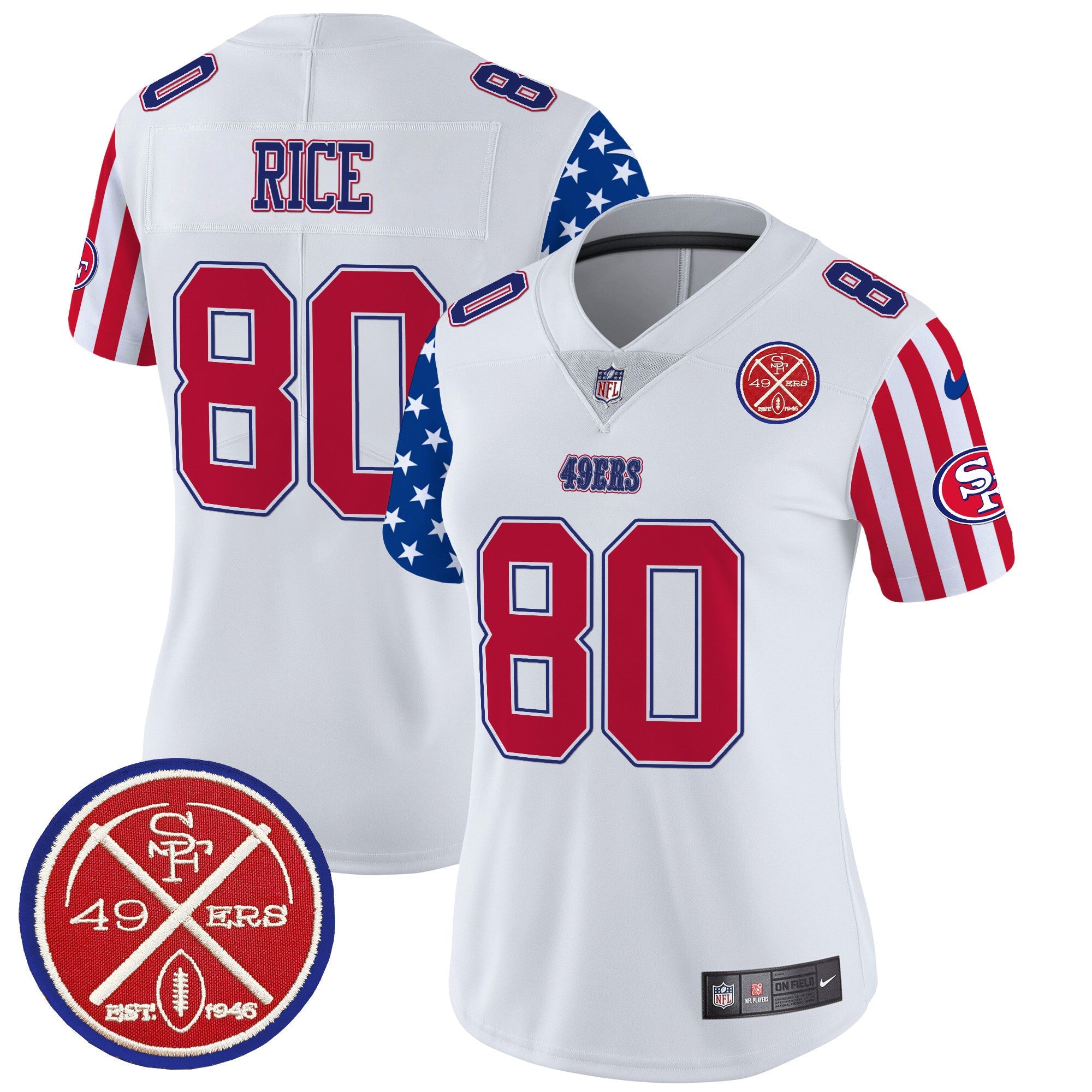 Women's 49ers American Style Vapor Limited Jersey - All Stitched