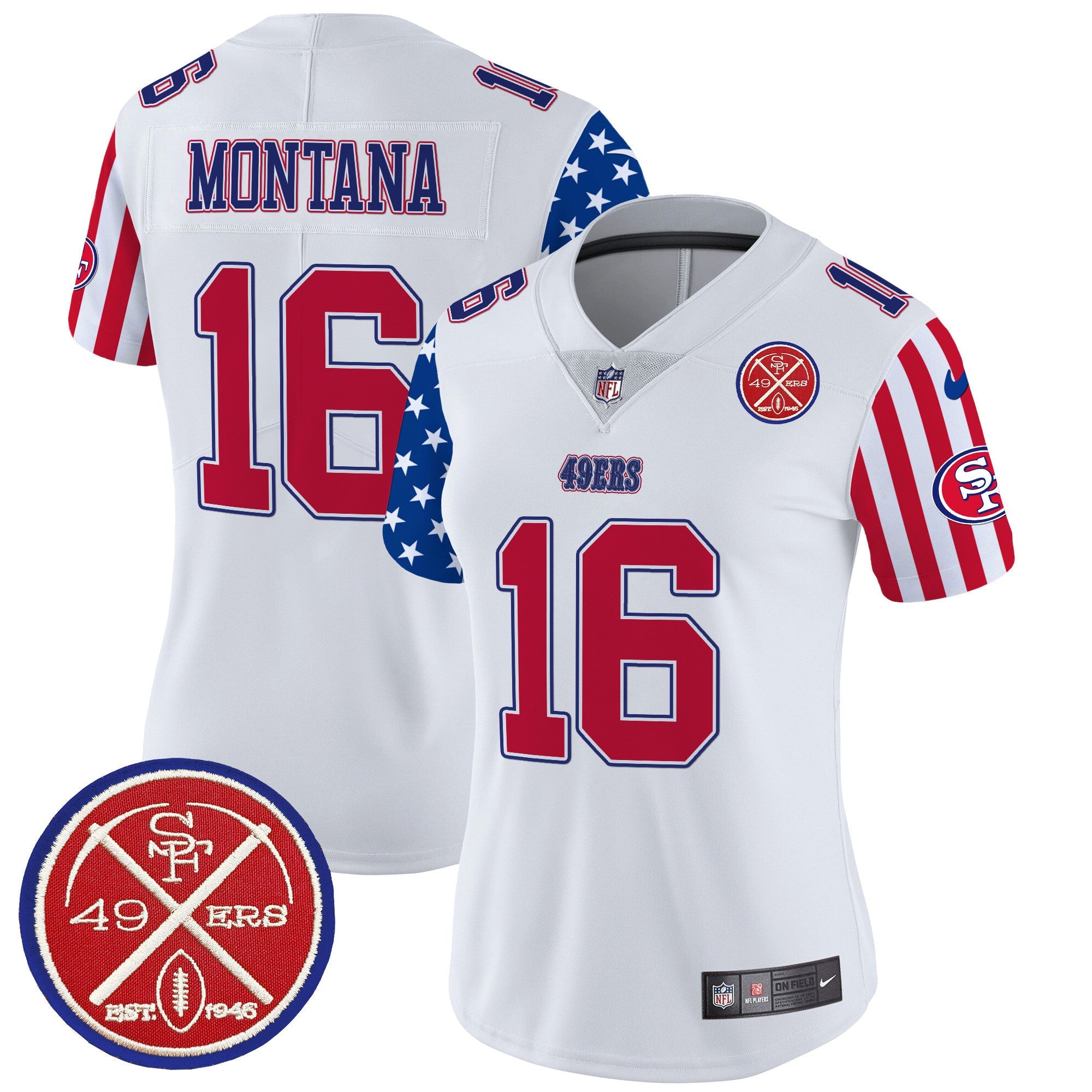 Women's 49ers American Style Vapor Limited Jersey - All Stitched