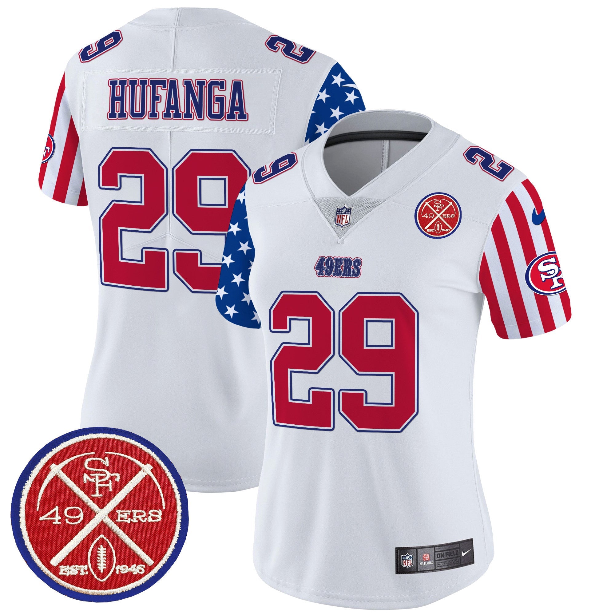 Women's 49ers American Style Vapor Limited Jersey - All Stitched