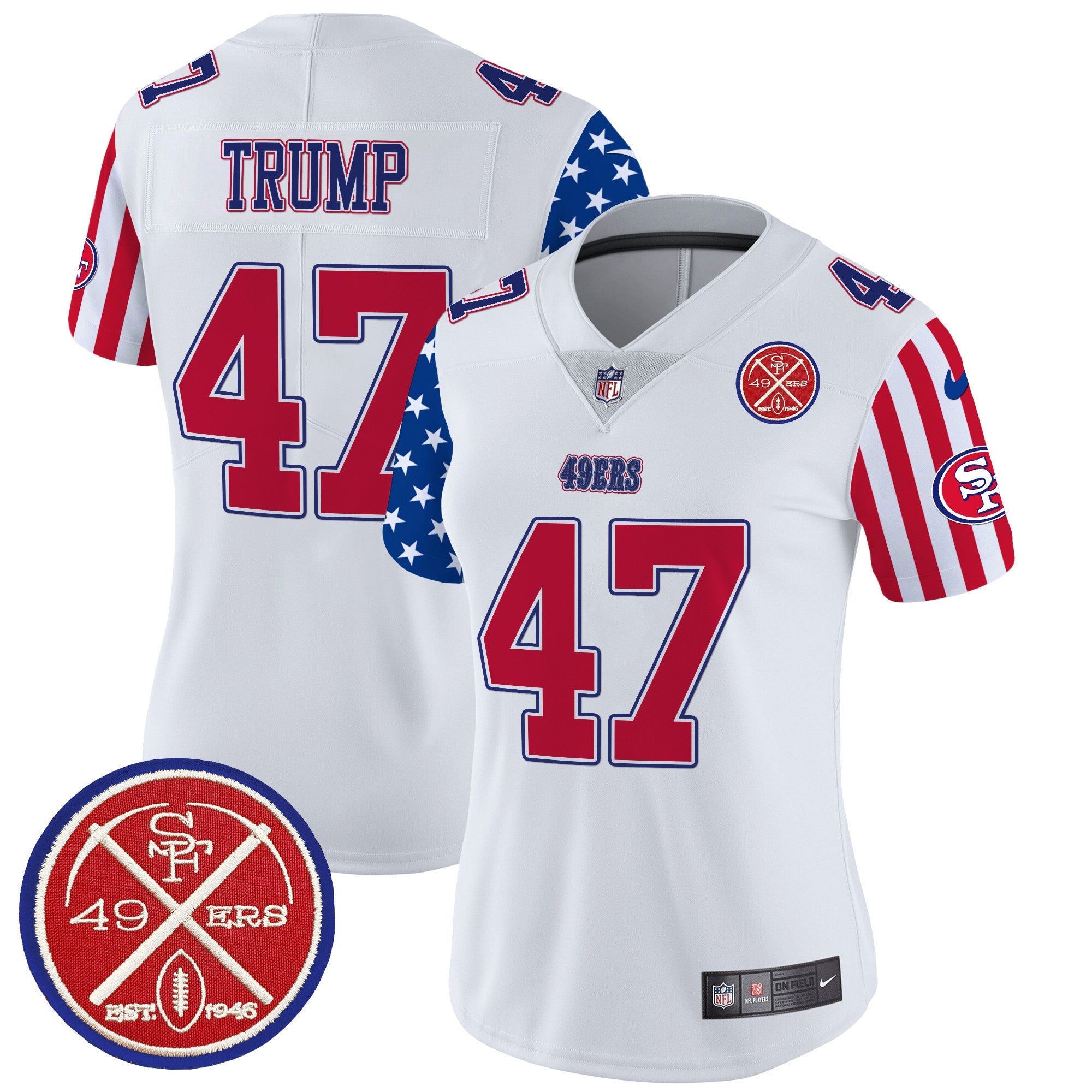 Women's 49ers American Style Vapor Limited Jersey - All Stitched