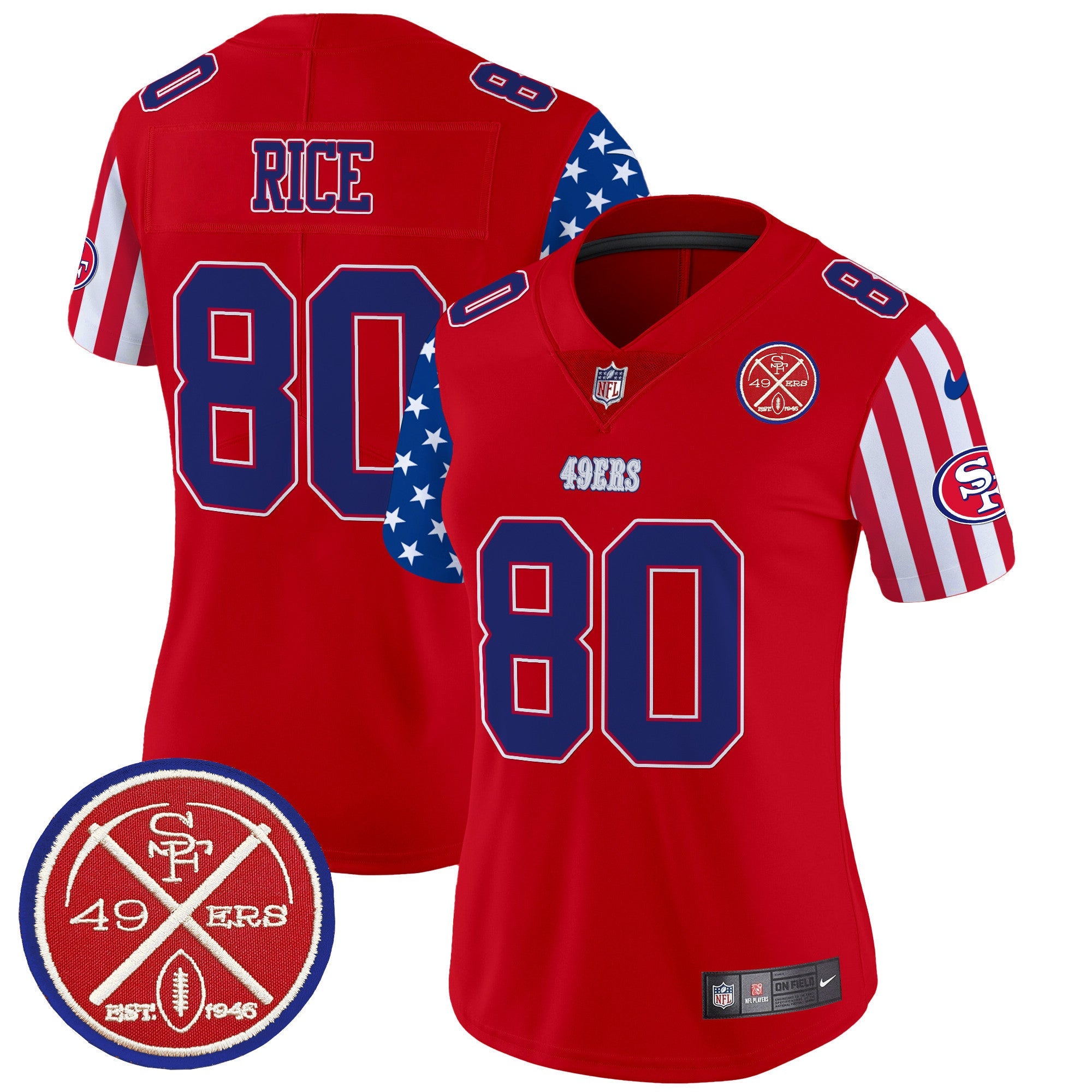 Women's 49ers American Style Vapor Limited Jersey - All Stitched