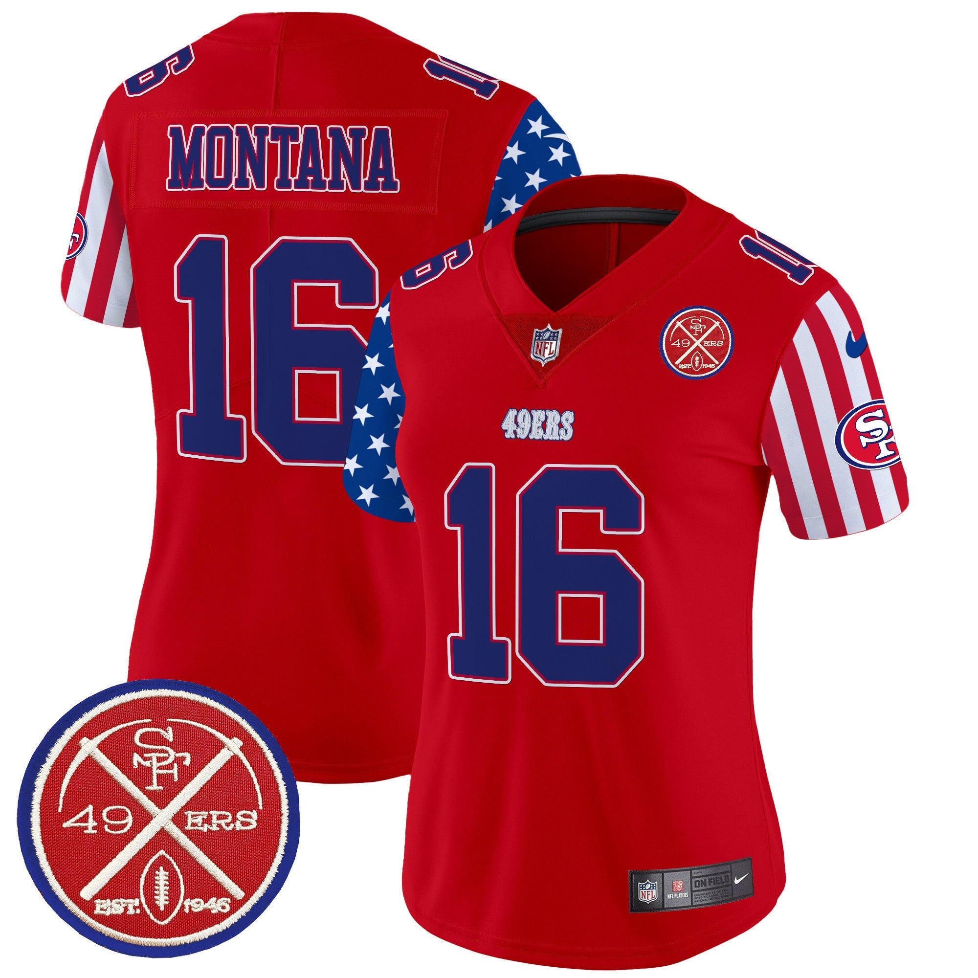 Women's 49ers American Style Vapor Limited Jersey - All Stitched