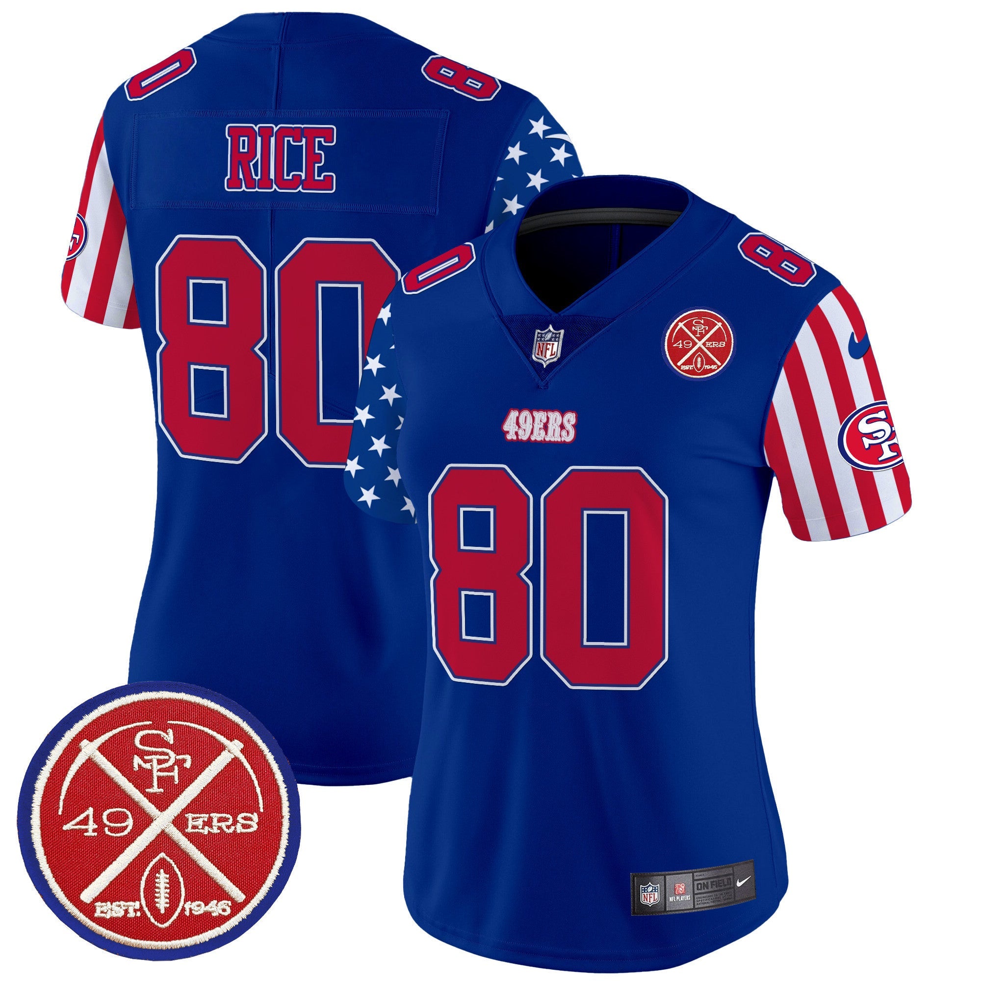 Women's 49ers American Style Vapor Limited Jersey - All Stitched