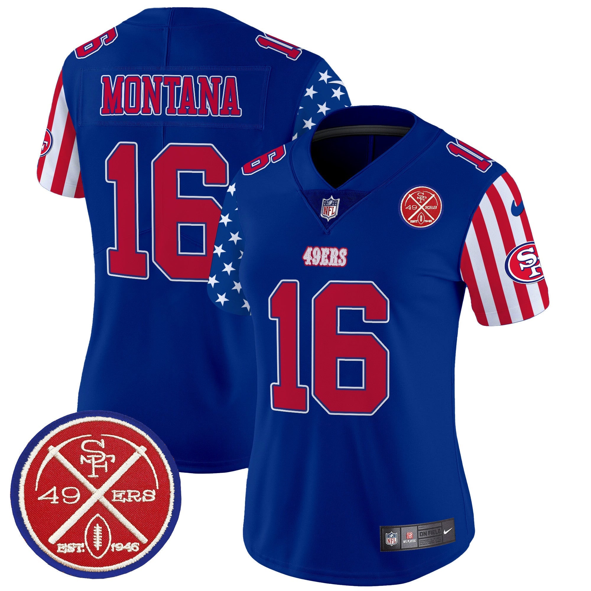 Women's 49ers American Style Vapor Limited Jersey - All Stitched