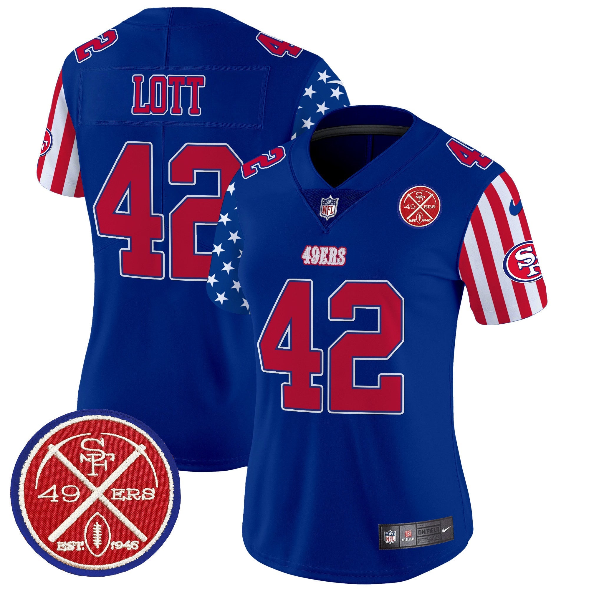 Women's 49ers American Style Vapor Limited Jersey - All Stitched