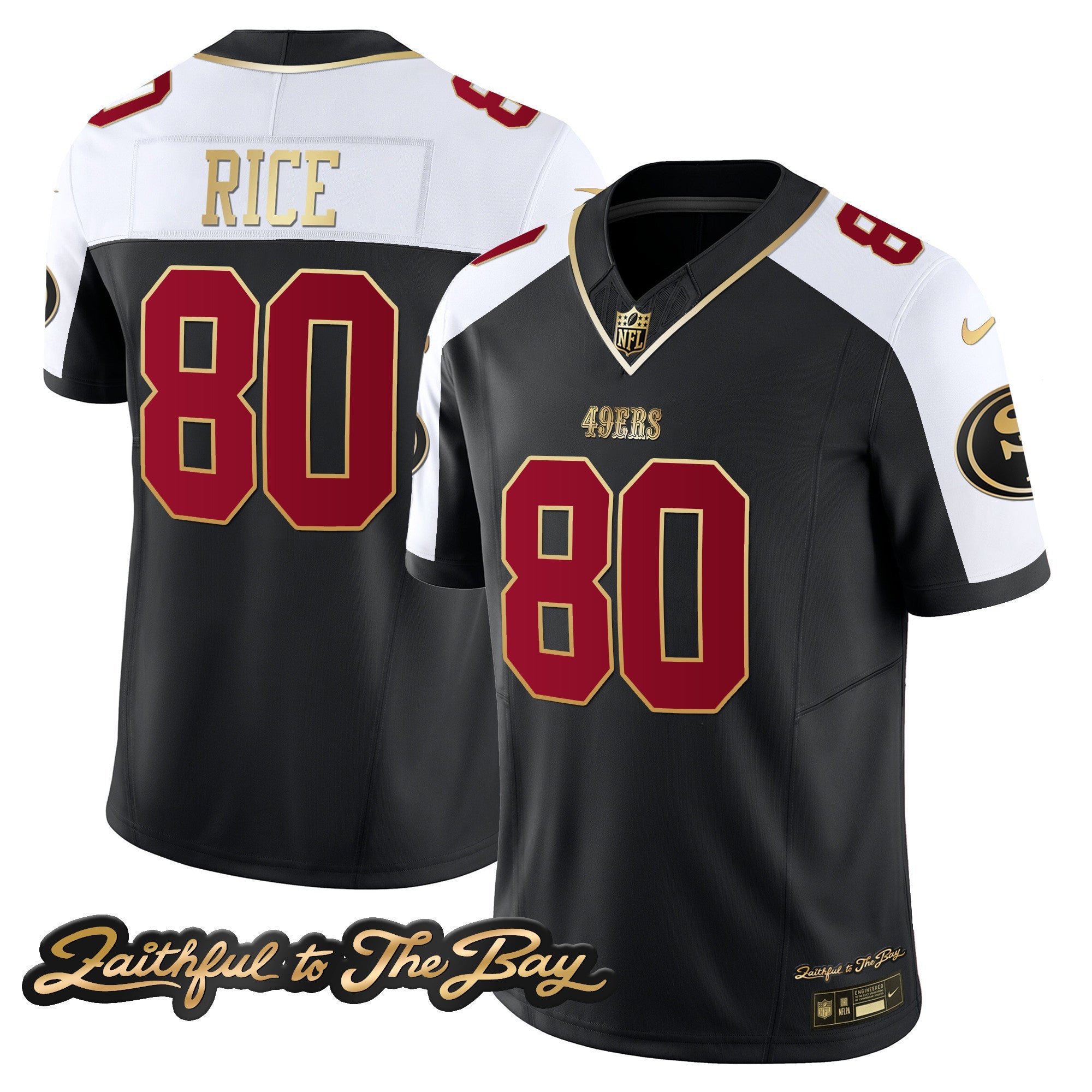 Men's 49ers Faithful To The Bay Patch Vapor Limited Jersey V3 - All Stitched