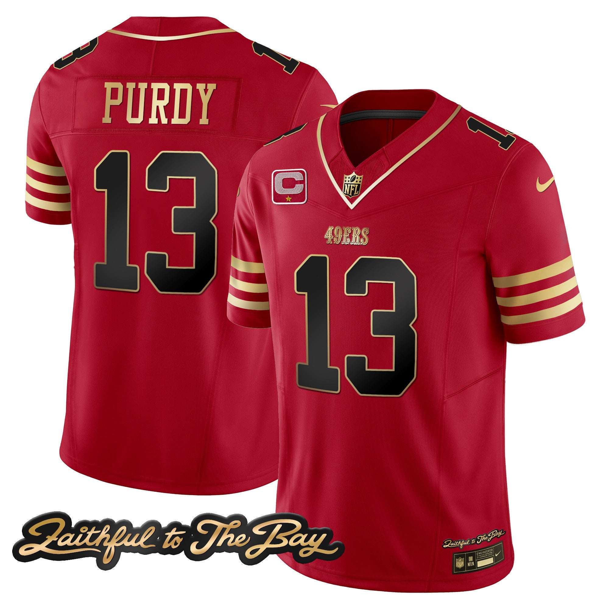 Men's 49ers Faithful To The Bay Patch Vapor Limited Jersey V3 - All Stitched