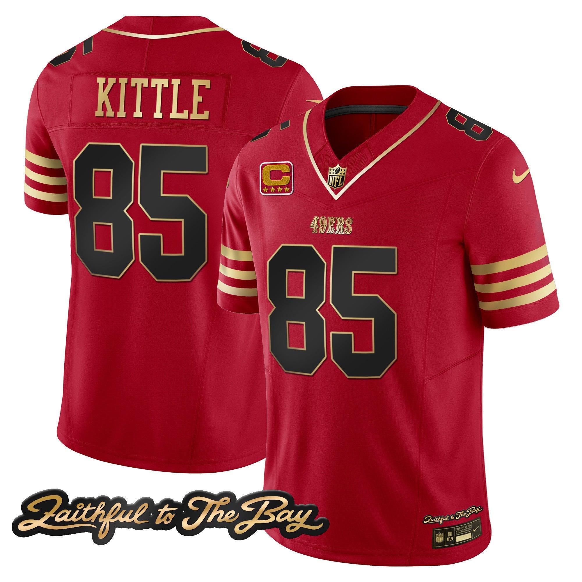 Men's 49ers Faithful To The Bay Patch Vapor Limited Jersey V3 - All Stitched