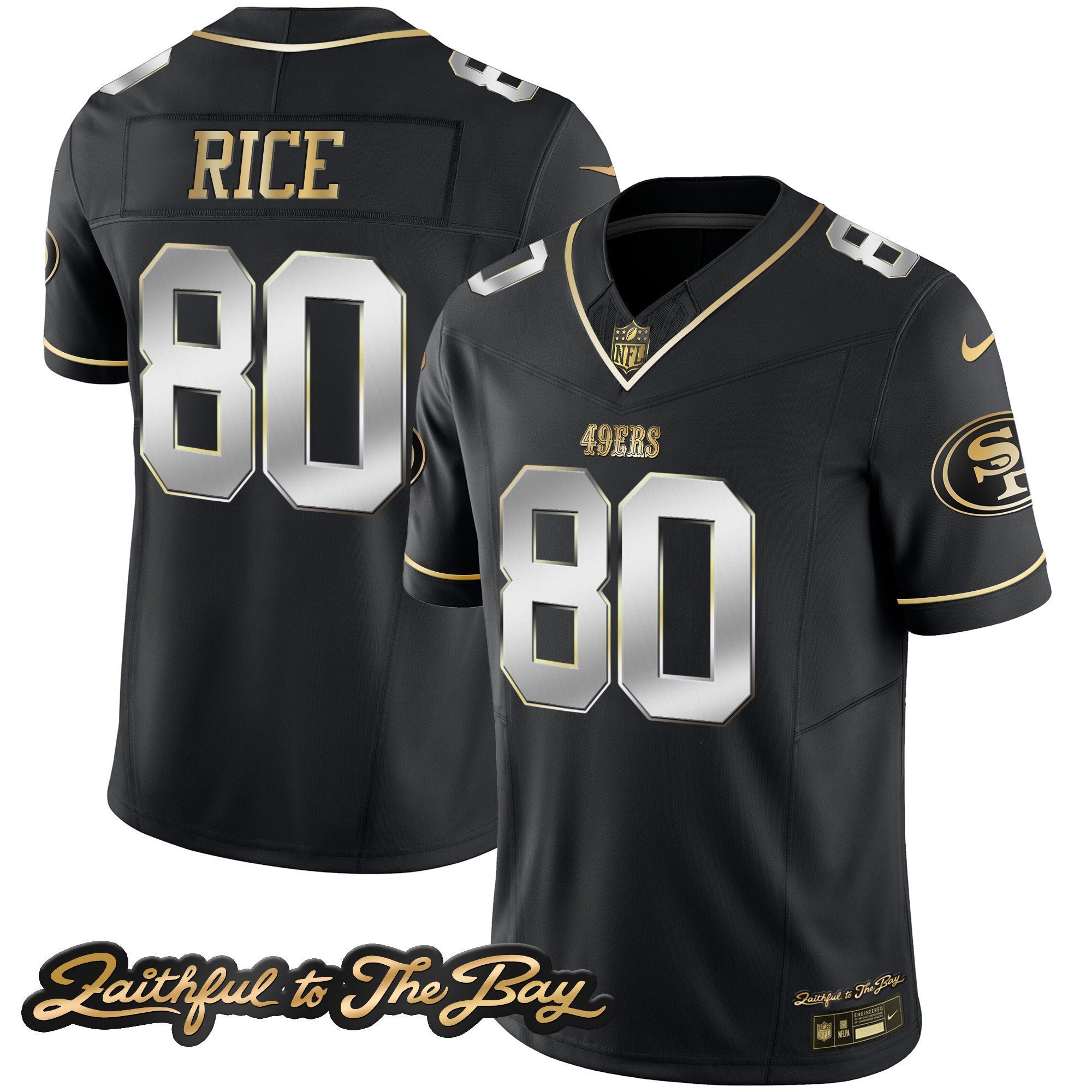 Men's 49ers Faithful To The Bay Patch Vapor Limited Jersey V3 - All Stitched