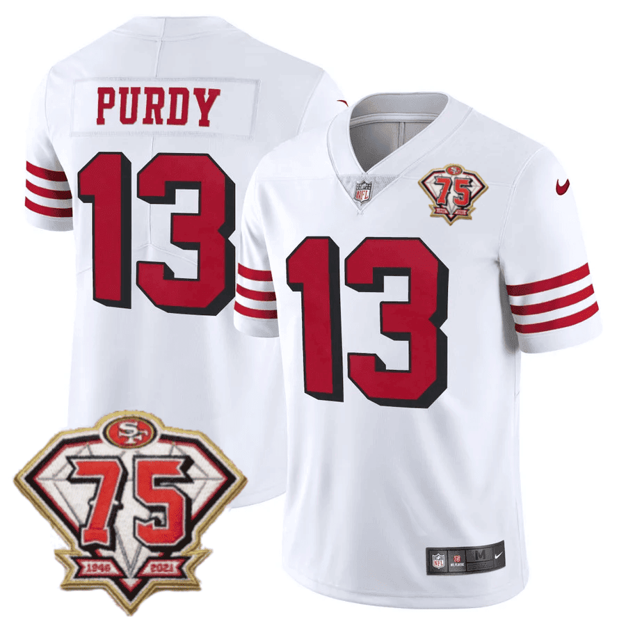 San Francisco 49Ers 75Th Anniversary Color Rush Jersey – All Stitched
