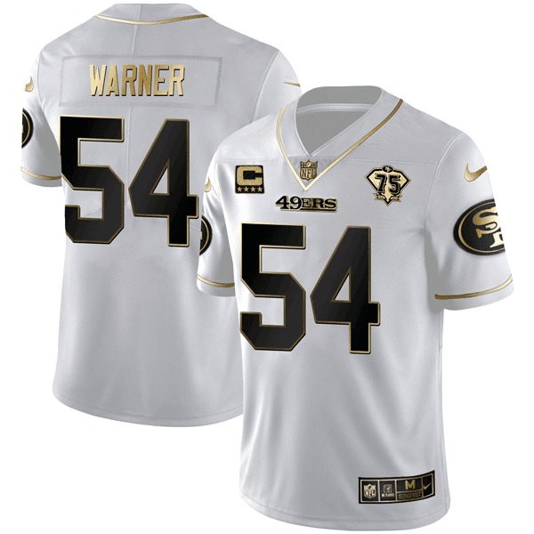 San Francisco 49ers White Gold Vapor Limited Jersey - All Stitched
