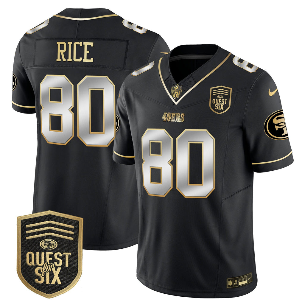 Men's 49ers Quest For Six Patch Vapor Limited Jersey - All Stitched