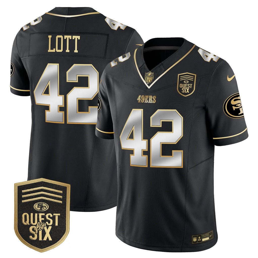 Men's 49ers Quest For Six Patch Vapor Limited Jersey - All Stitched