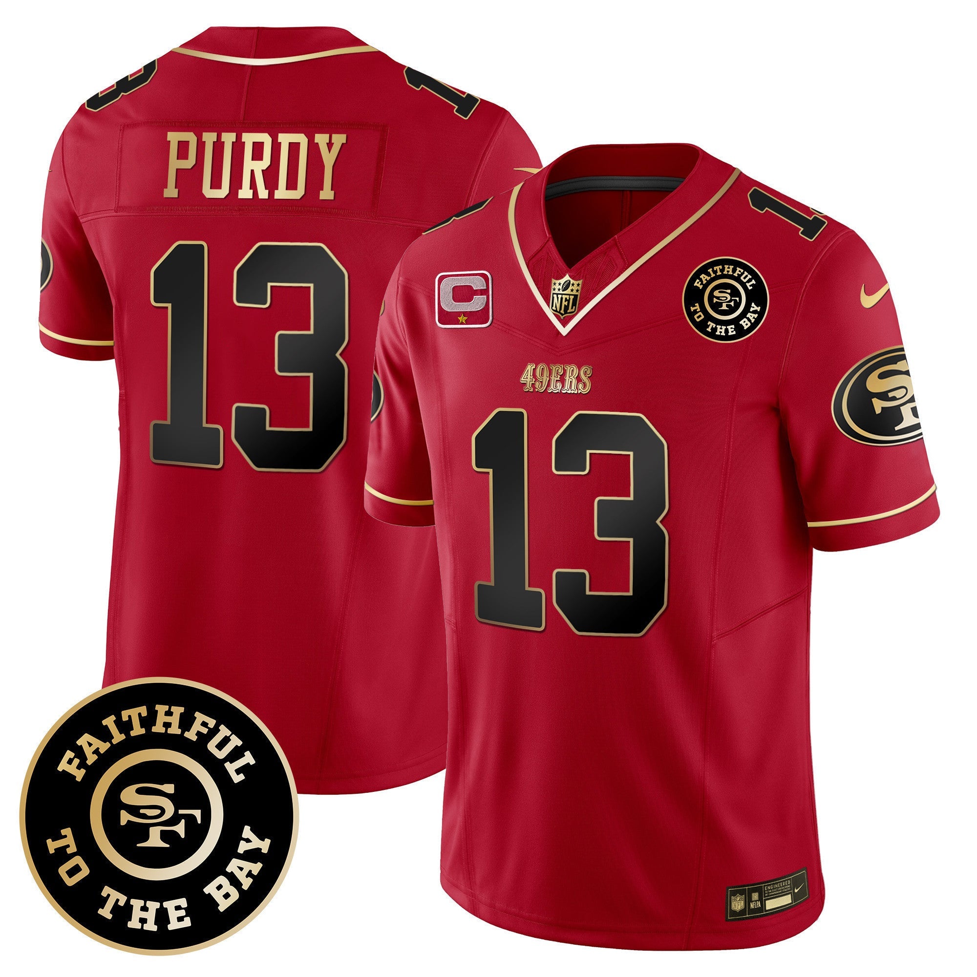 Men's 49ers Faithful To The Bay Patch Vapor Limited Jersey - All Stitched