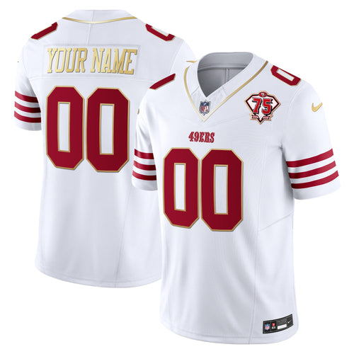 49ers 2023 Vapor Gold Trim Limited Custom Jersey - All Stitched