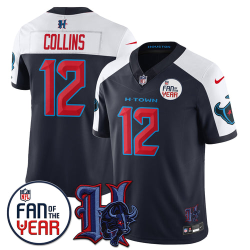 Custom Houston Texans "Fan Of The Year" Jersey - All Stitched