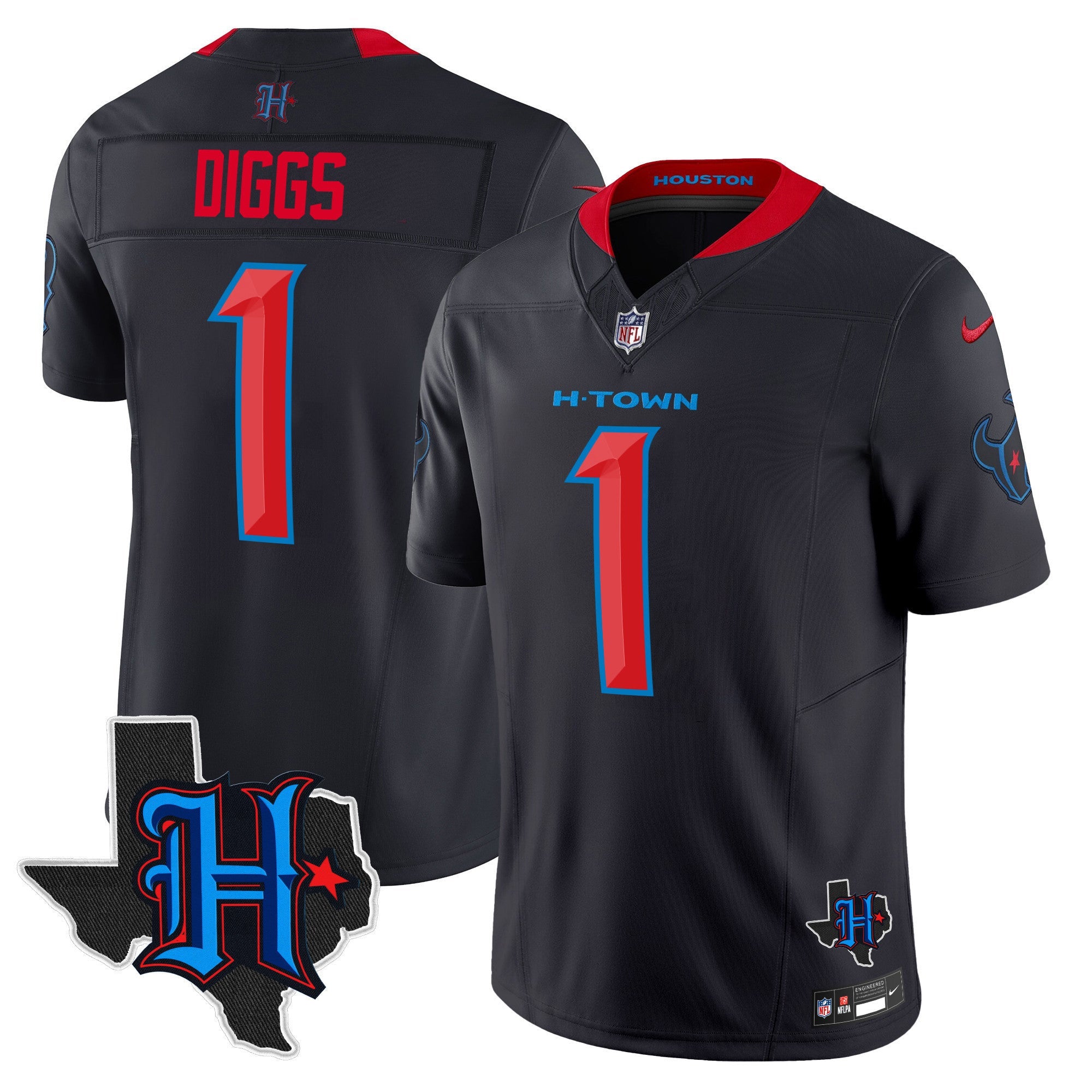 Men's Houston Texans 2025 Texas Patch Vapor Limited Jersey - All Stitched