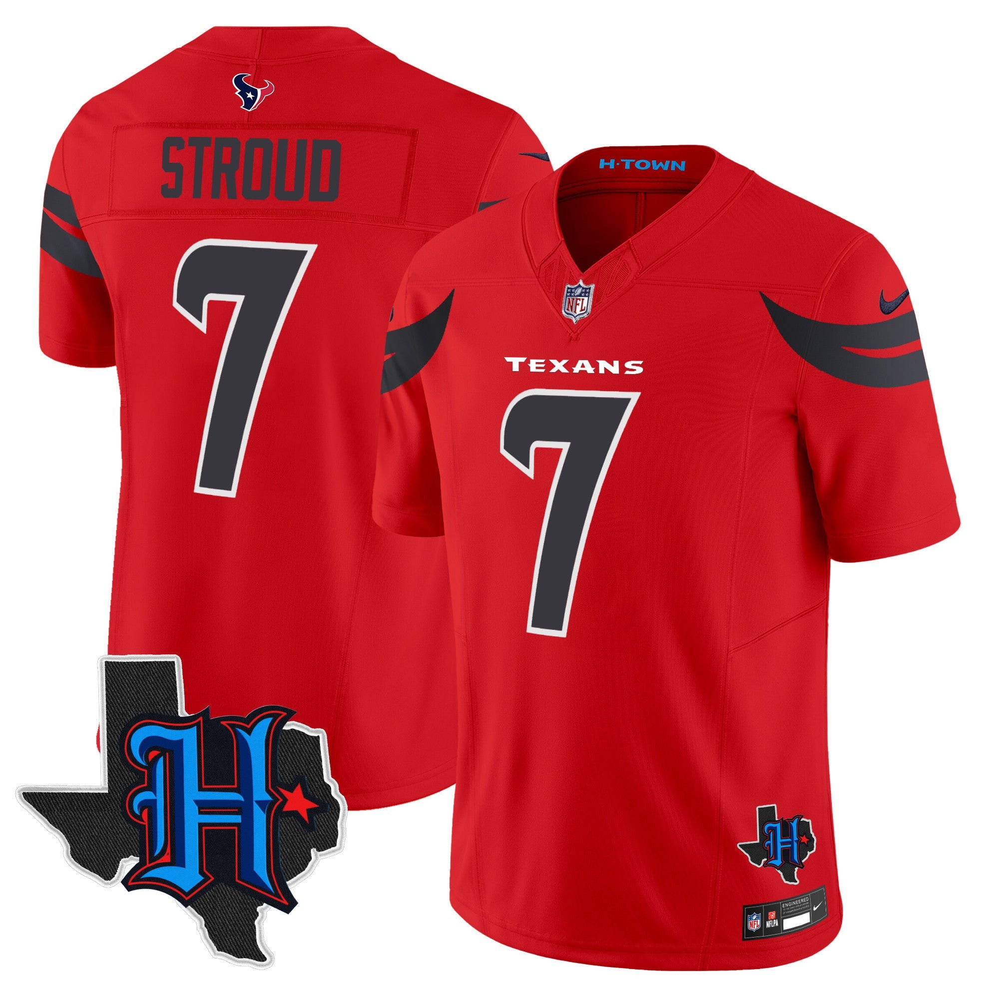Men's Houston Texans 2025 Texas Patch Vapor Limited Jersey - All Stitched
