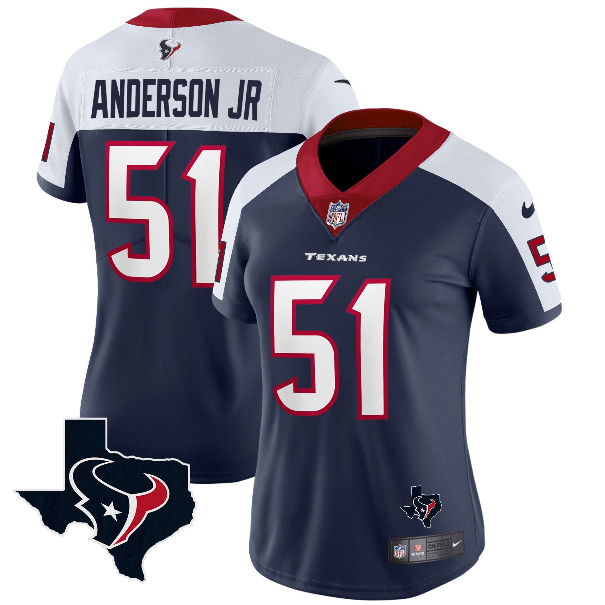 Women's Houston Texans Vapor Limited Jersey - All Stitched