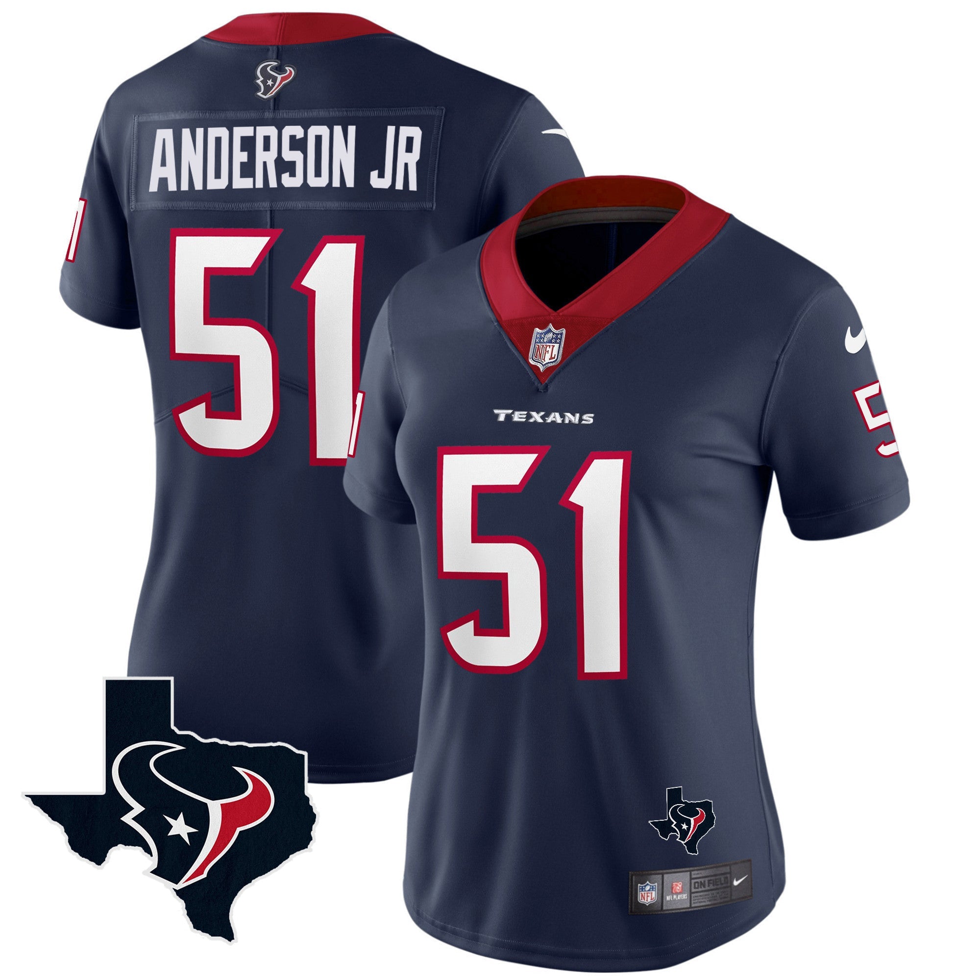 Women's Houston Texans Vapor Limited Jersey - All Stitched