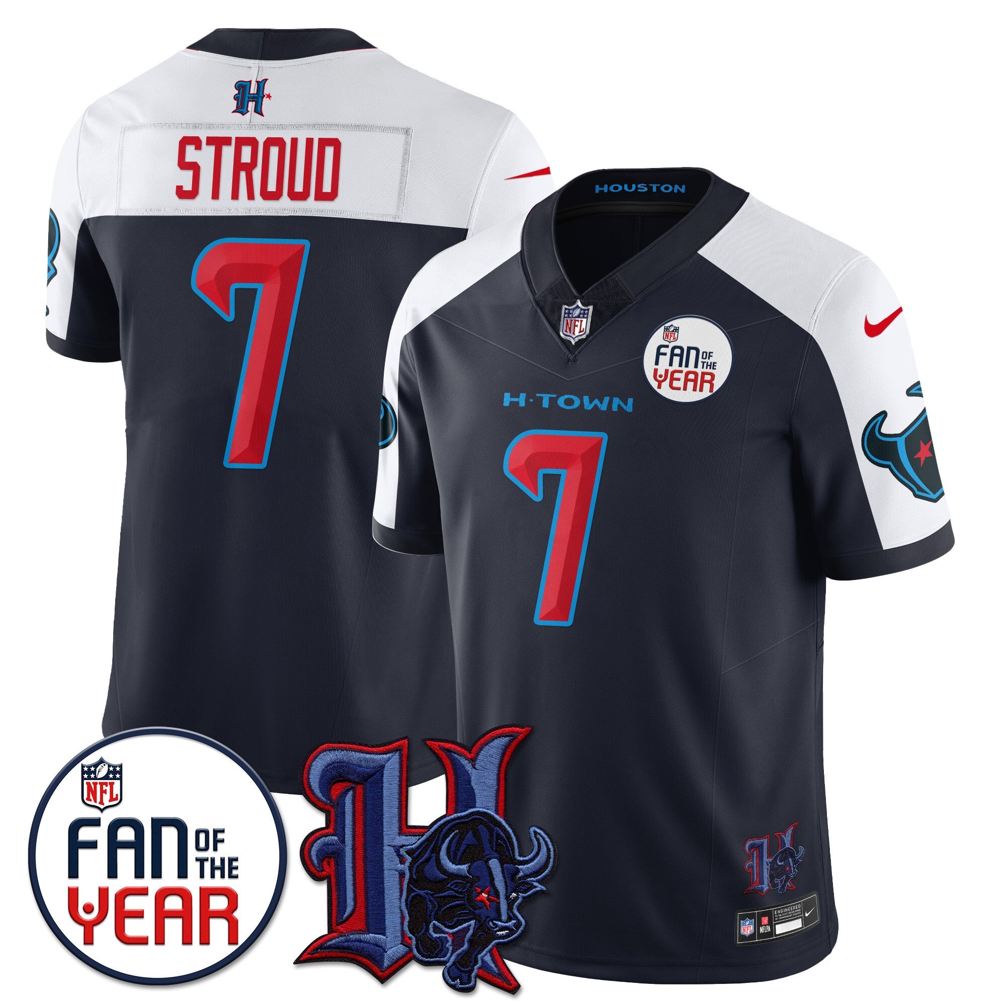 Women's Houston Texans "Fan Of The Year" Jersey - All Stitched