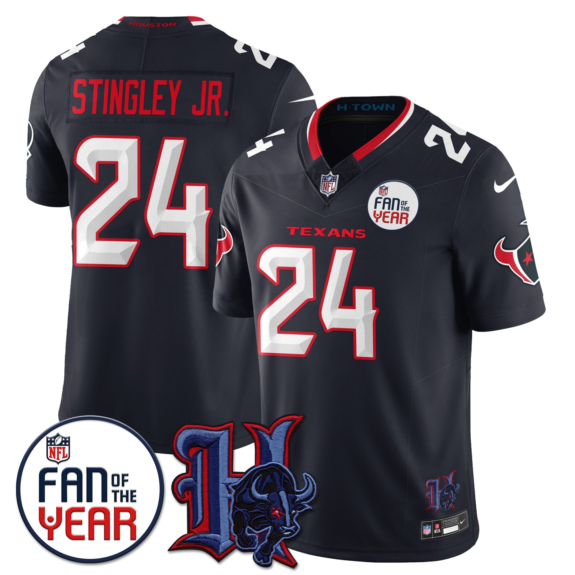 Women's Houston Texans "Fan Of The Year" Jersey - All Stitched