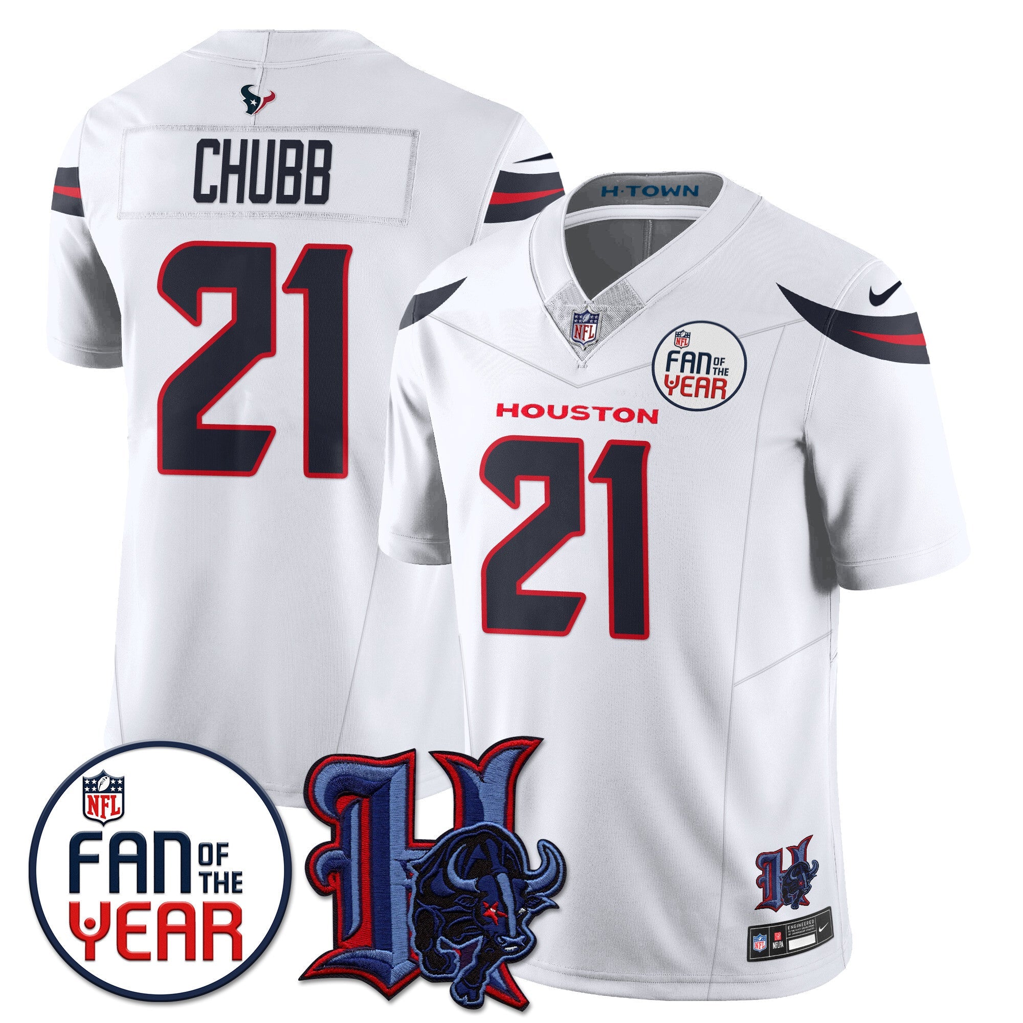 Women's Houston Texans "Fan Of The Year" Jersey - All Stitched