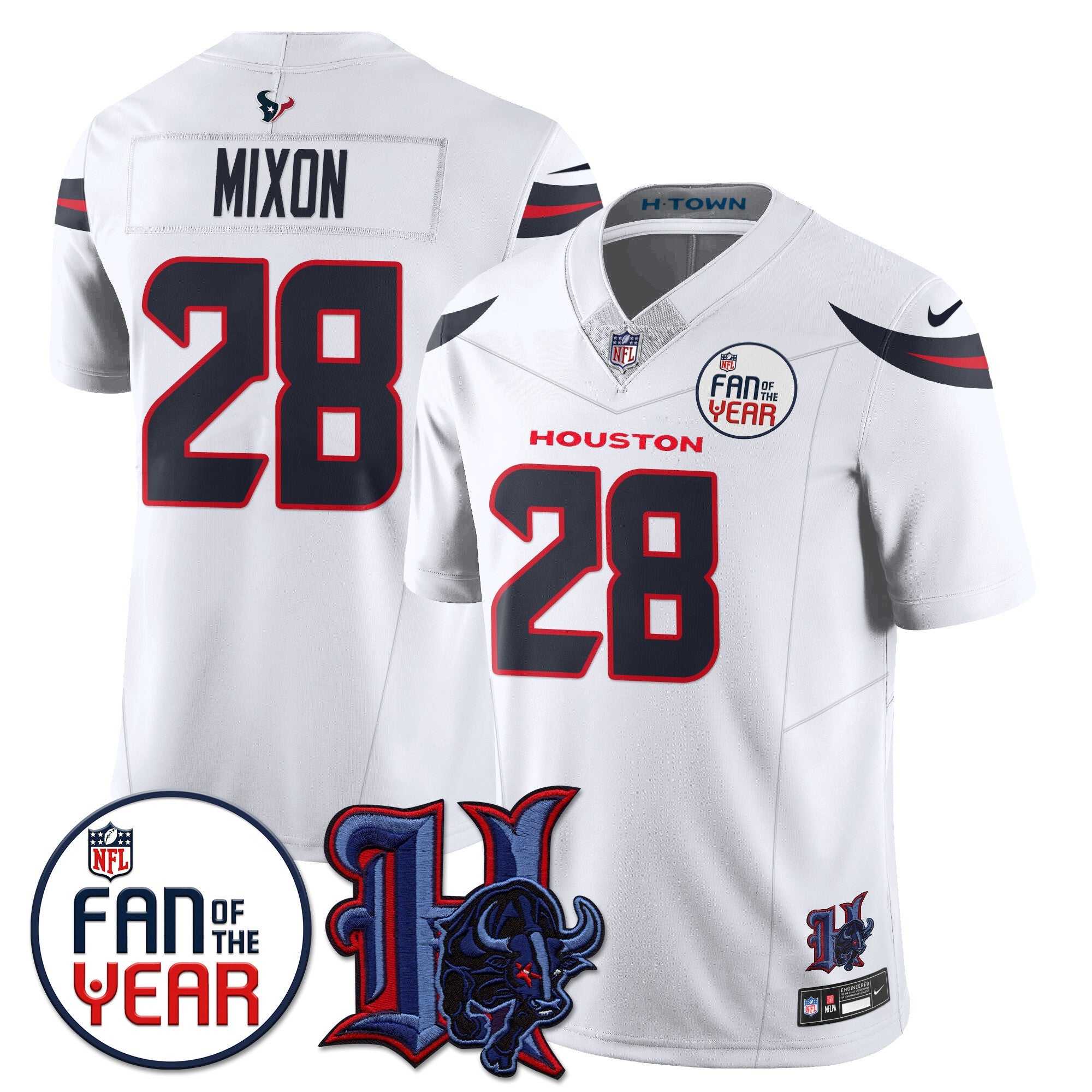 Women's Houston Texans "Fan Of The Year" Jersey - All Stitched
