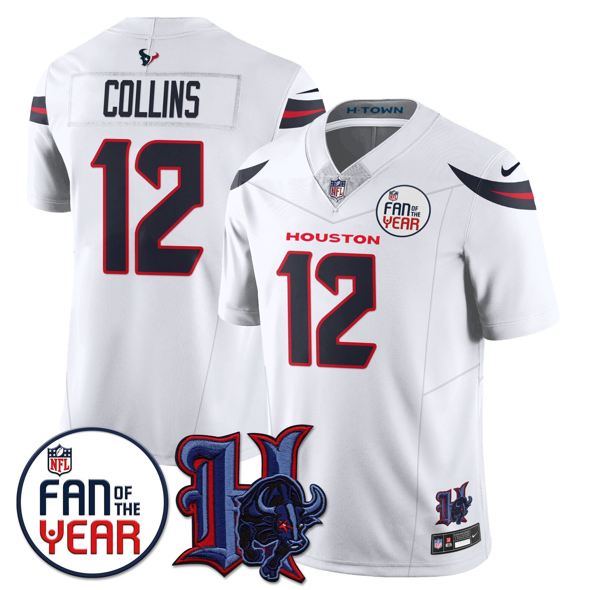 Women's Houston Texans "Fan Of The Year" Jersey - All Stitched