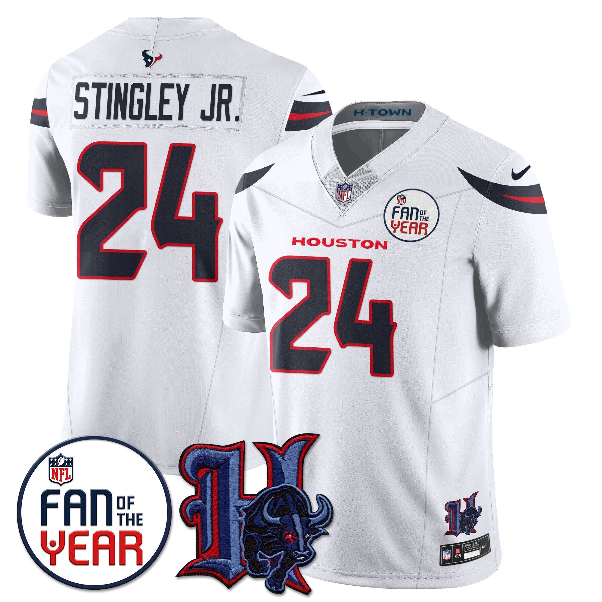 Women's Houston Texans "Fan Of The Year" Jersey - All Stitched