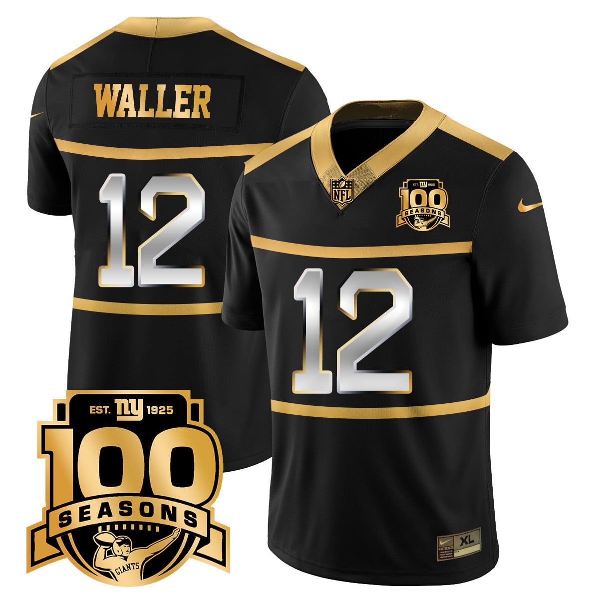 Youth's New York Giants "Century Red' 100TH Season Commemorative Jersey TLA - All Stitched