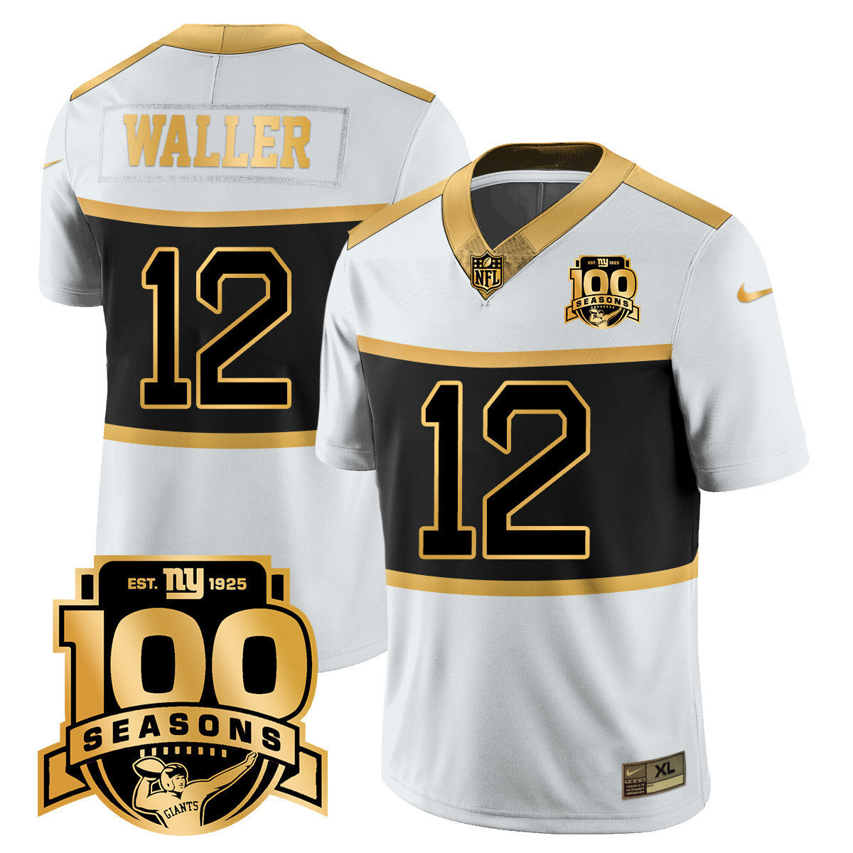 Youth's New York Giants "Century Red' 100TH Season Commemorative Jersey TLA - All Stitched