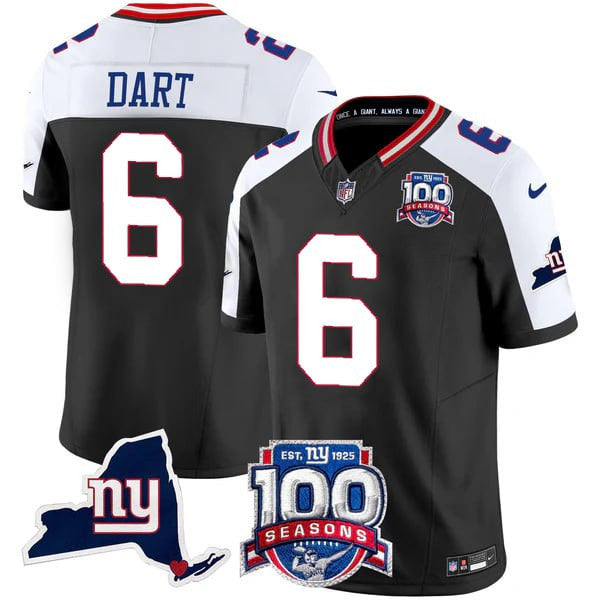 Women's New York Giants 100th Season & State Patch Vapor Limited Jersey - All Stitched