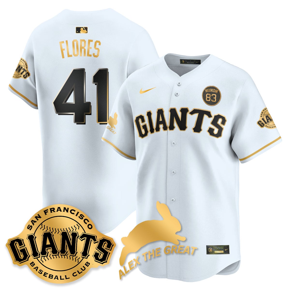 Women's San Francisco Giants "Alex the Great" Rabbit Memories 2025 Jersey - All Stitched