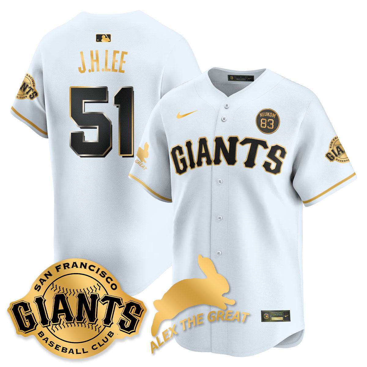 Women's San Francisco Giants "Alex the Great" Rabbit Memories 2025 Jersey - All Stitched