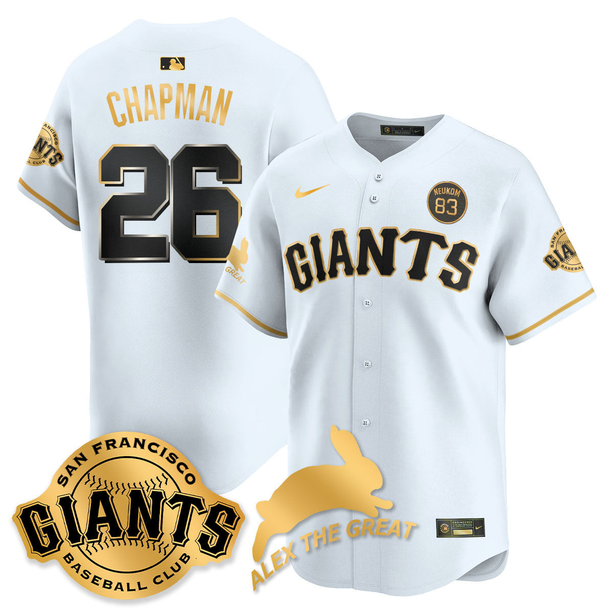 Women's San Francisco Giants "Alex the Great" Rabbit Memories 2025 Jersey - All Stitched