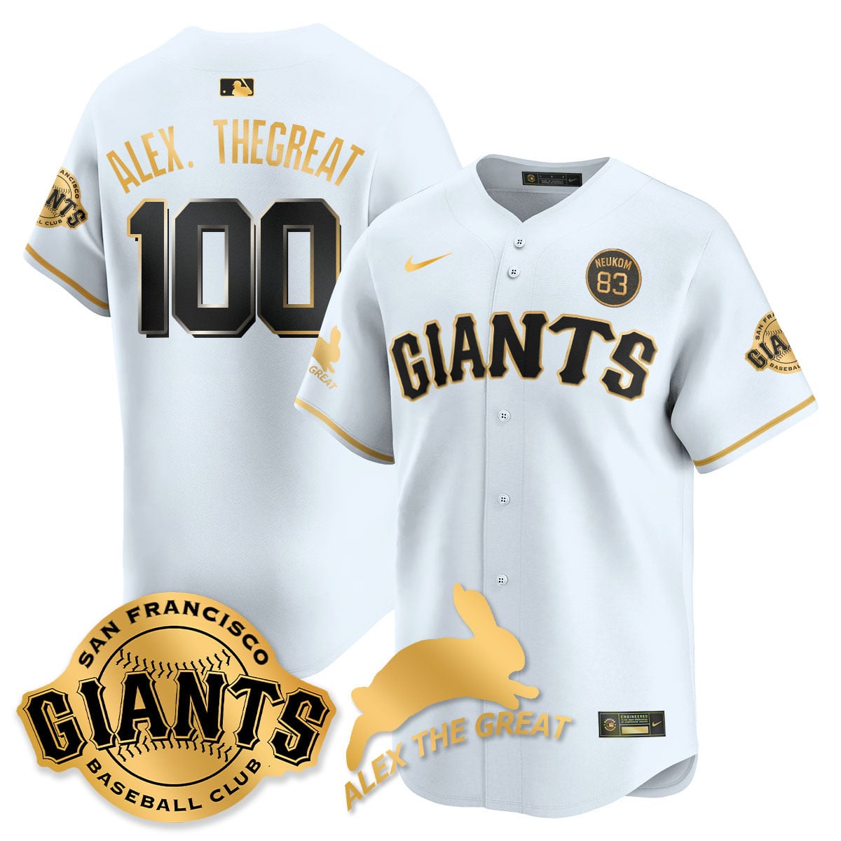 Women's San Francisco Giants "Alex the Great" Rabbit Memories 2025 Jersey - All Stitched