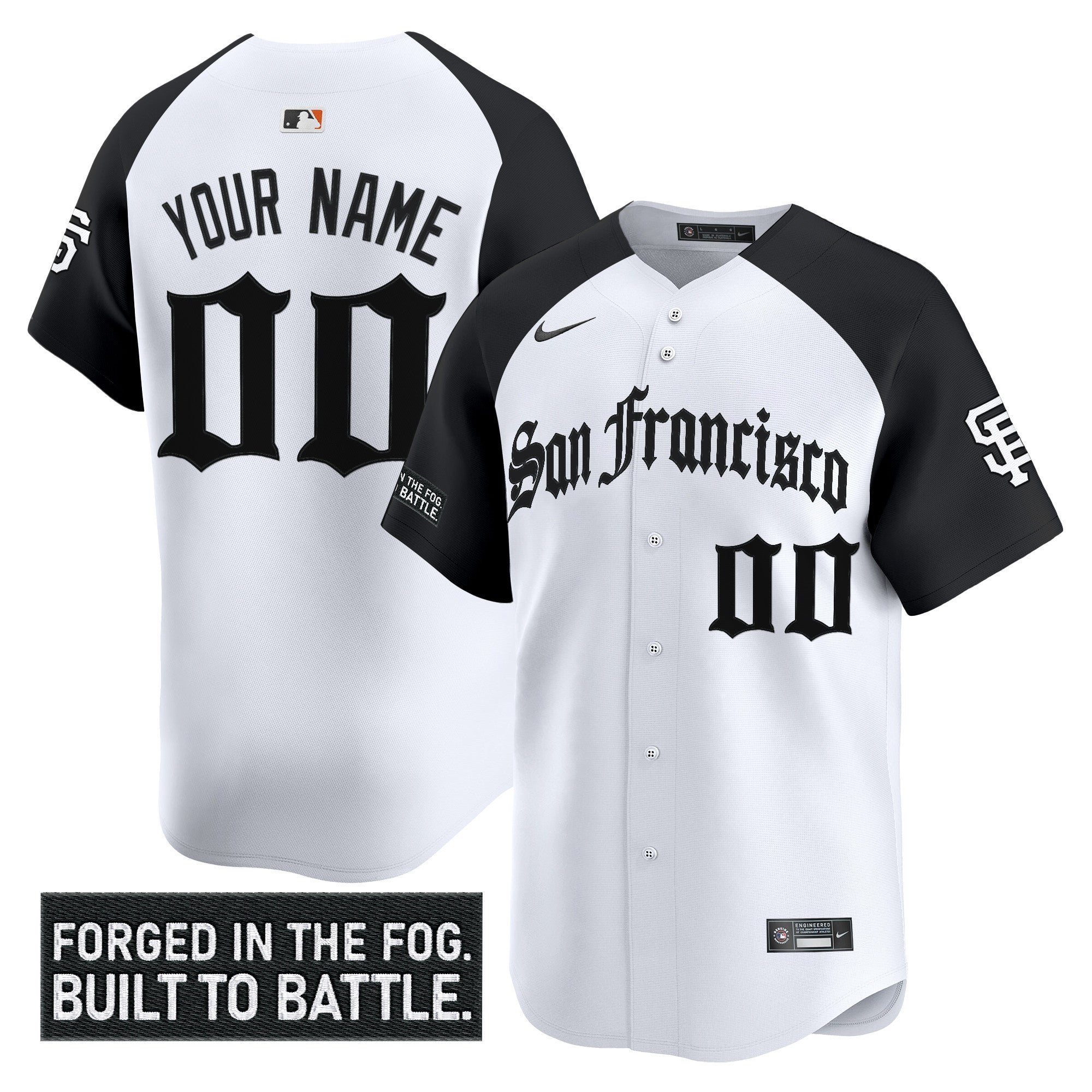 San Francisco Giants 'Gothic Fog Edition' Vapor Premier Limited Custom Jersey - All Stitched