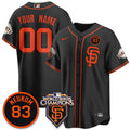 Custom Giants Bill Neukom Memories Jersey - 2010 World Series Champions - All Stitched