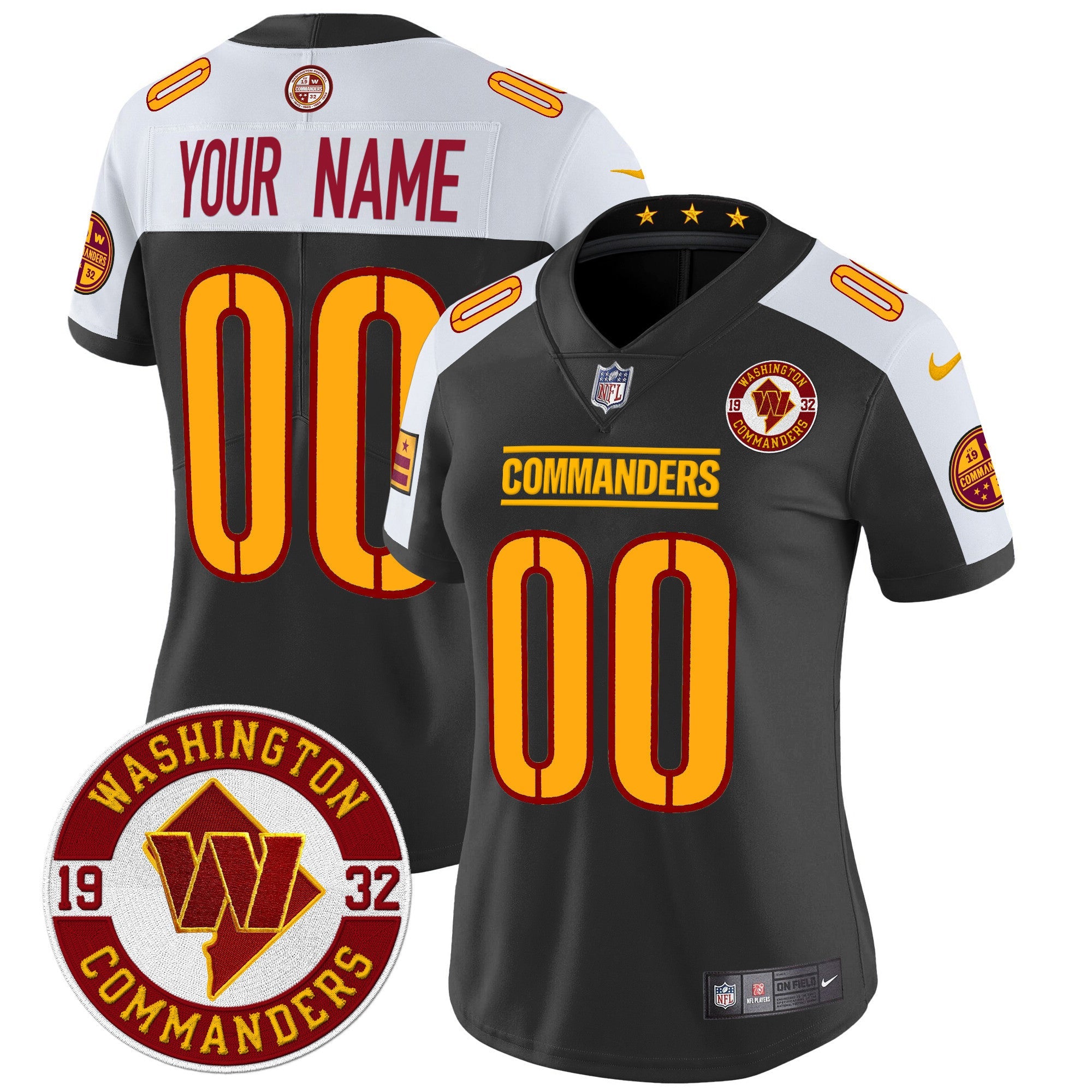 Washington Commanders 2024 Vapor Limited Custom Jersey - Est. 1932 Patch - All Stitched