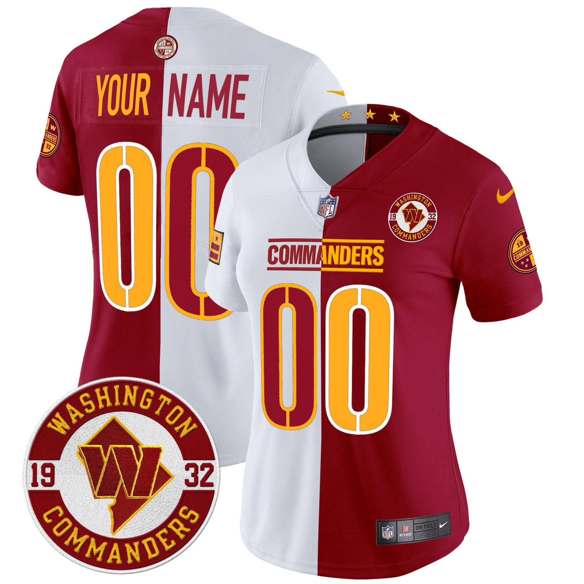 Washington Commanders 2024 Vapor Limited Custom Jersey - Est. 1932 Patch - All Stitched