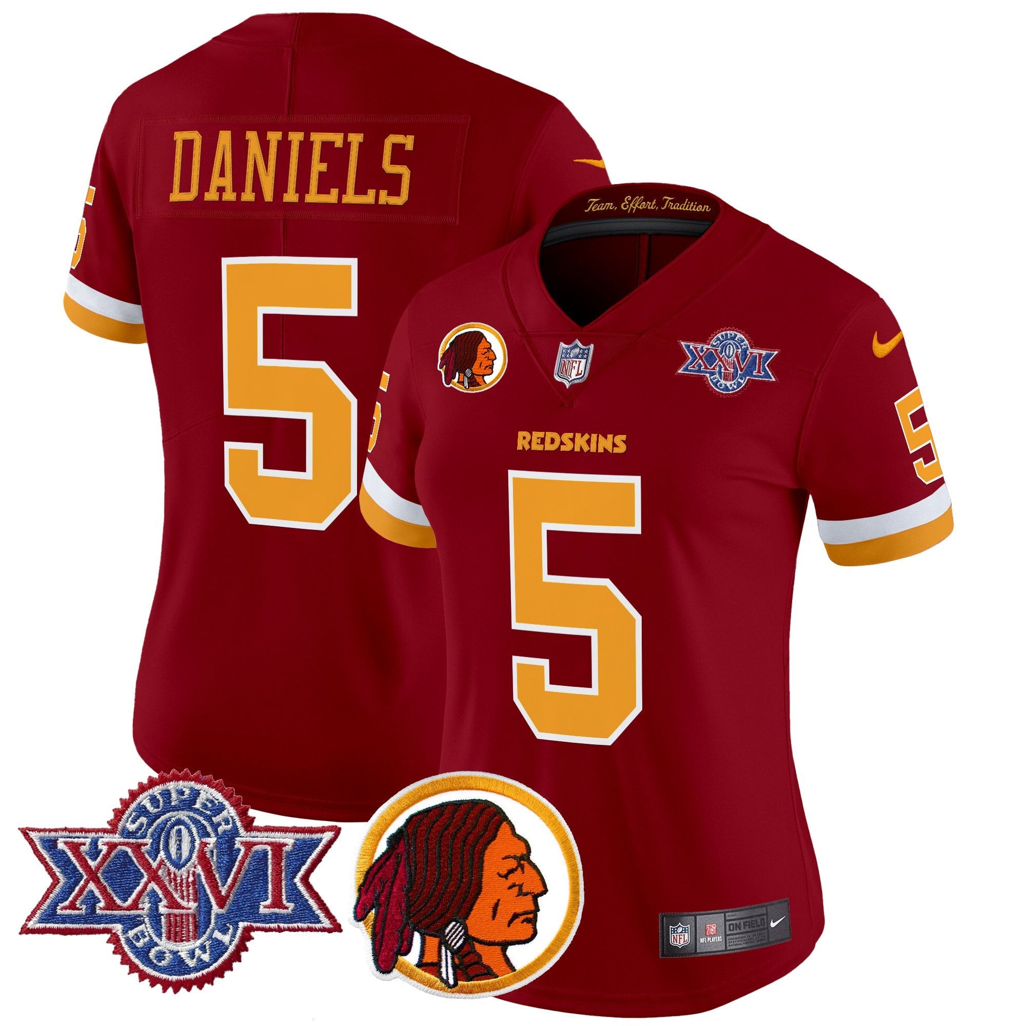 Women's Washington Redskins Throwback 1992 Super Bowl XXVI Patch Vapor Limited Jersey V2 - All Stitched