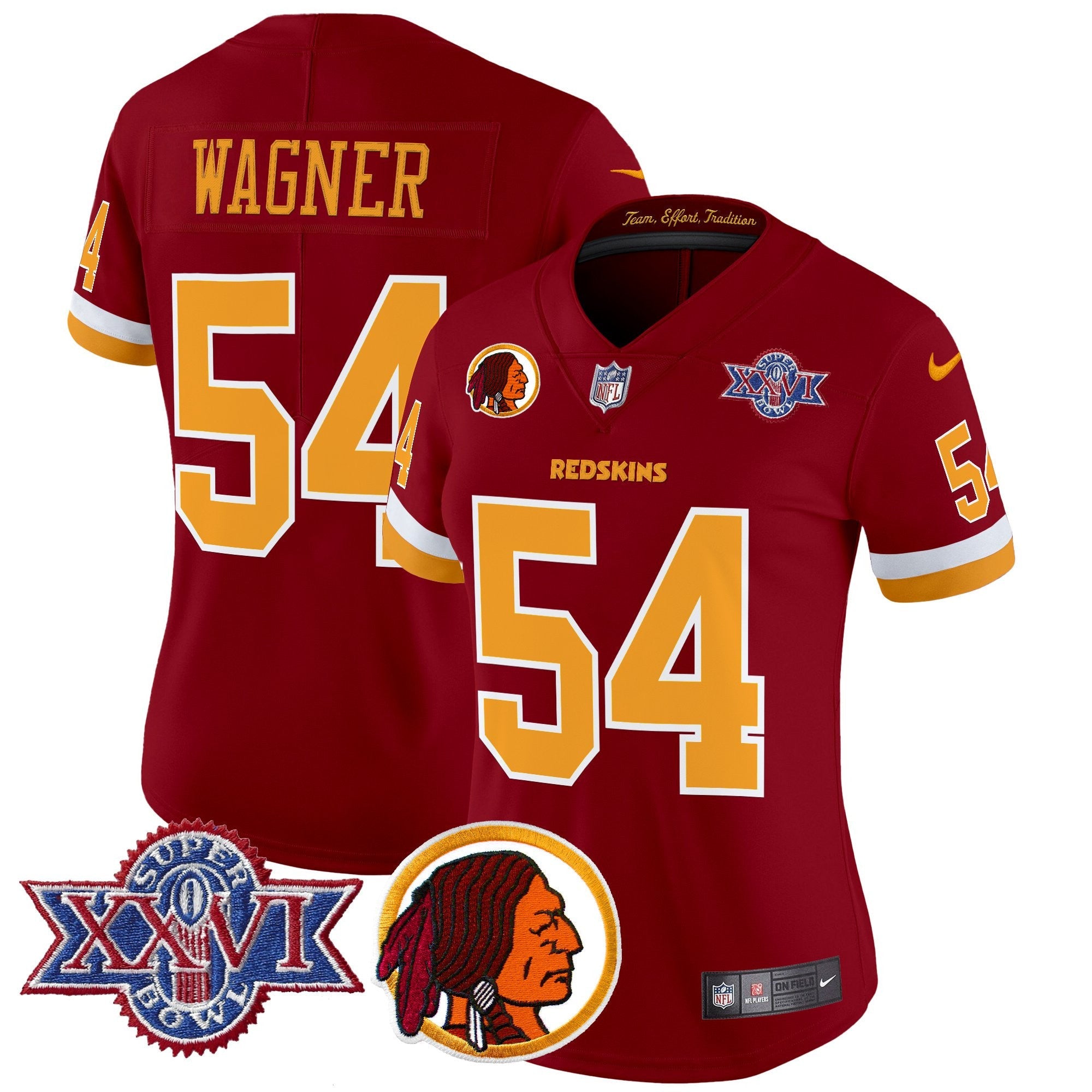 Women's Washington Redskins Throwback 1992 Super Bowl XXVI Patch Vapor Limited Jersey V2 - All Stitched