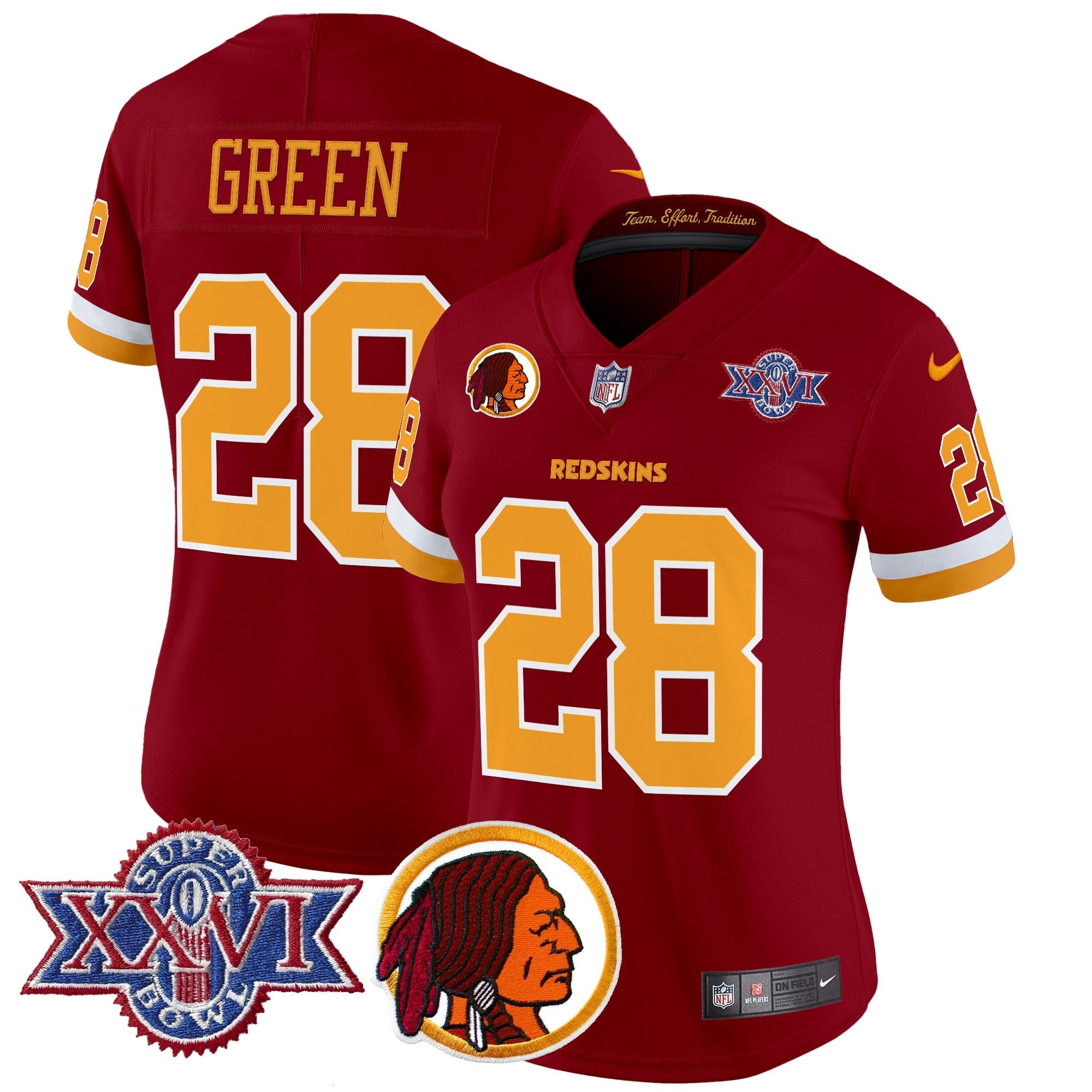 Women's Washington Redskins Throwback 1992 Super Bowl XXVI Patch Vapor Limited Jersey V2 - All Stitched