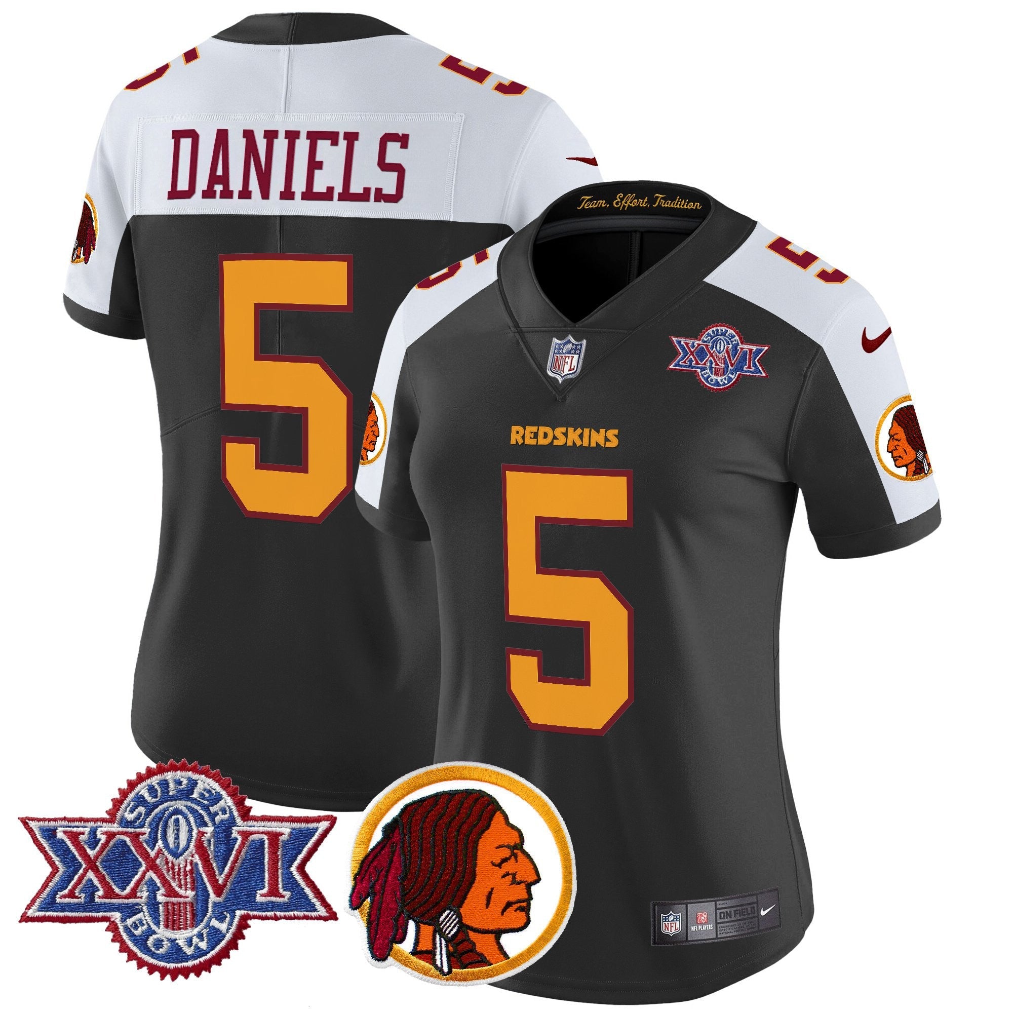 Women's Washington Redskins Throwback 1992 Super Bowl XXVI Patch Vapor Limited Jersey V2 - All Stitched