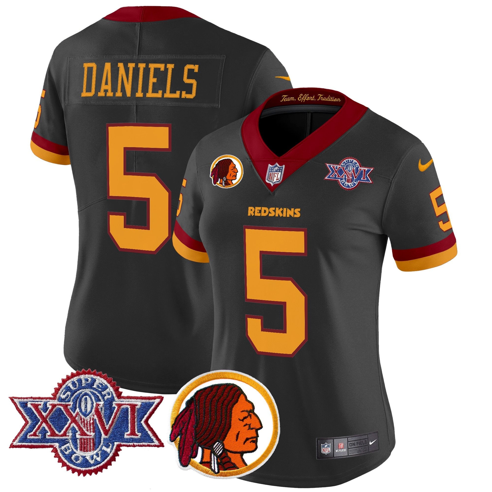 Women's Washington Redskins Throwback 1992 Super Bowl XXVI Patch Vapor Limited Jersey V2 - All Stitched
