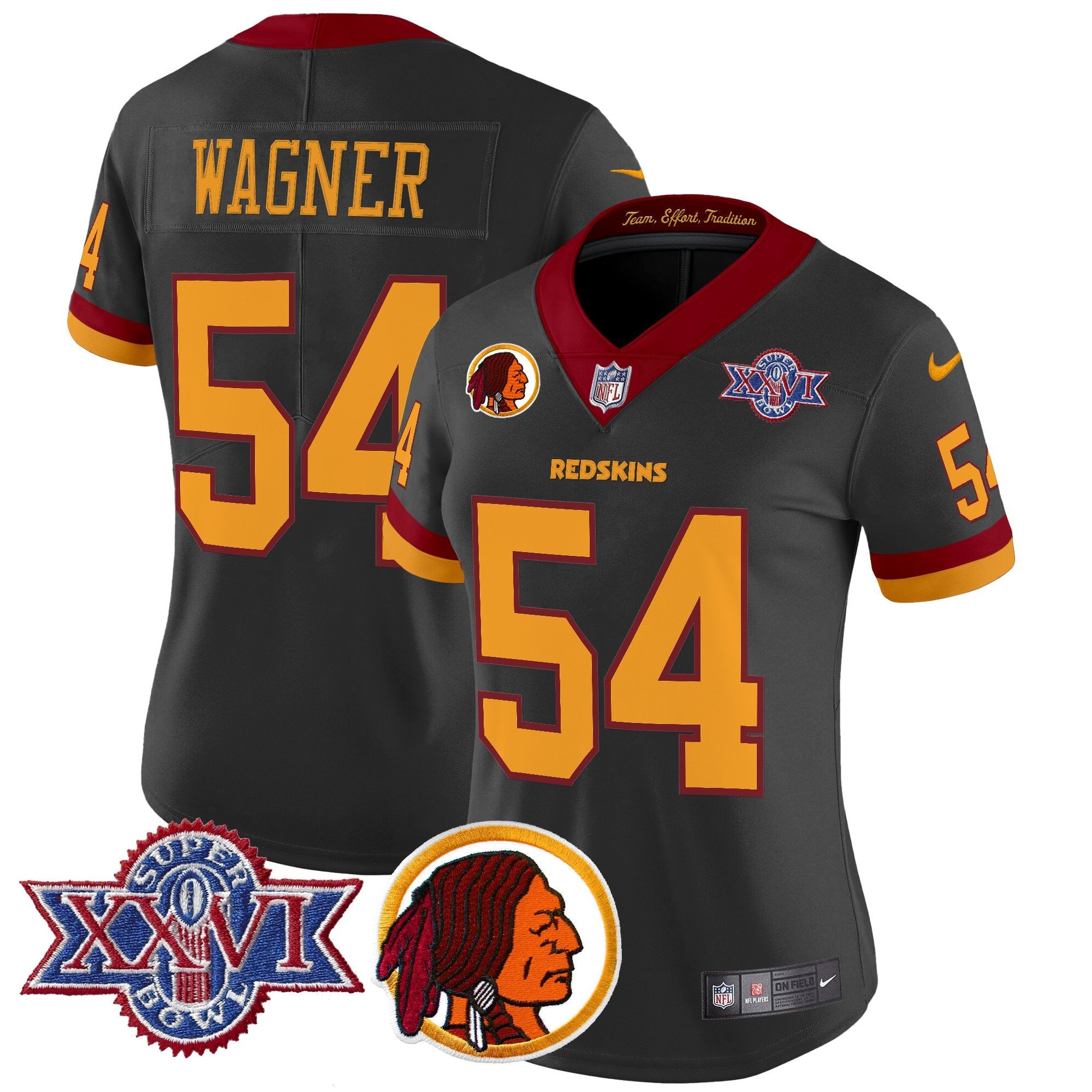 Women's Washington Redskins Throwback 1992 Super Bowl XXVI Patch Vapor Limited Jersey V2 - All Stitched
