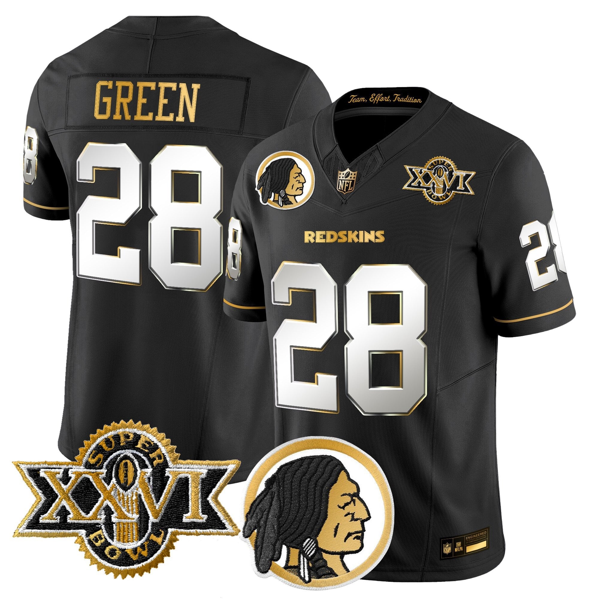 Men's Washington Redskins Throwback 1992 Super Bowl XXVI Patch Gold Vapor Limited Jersey - All Stitched