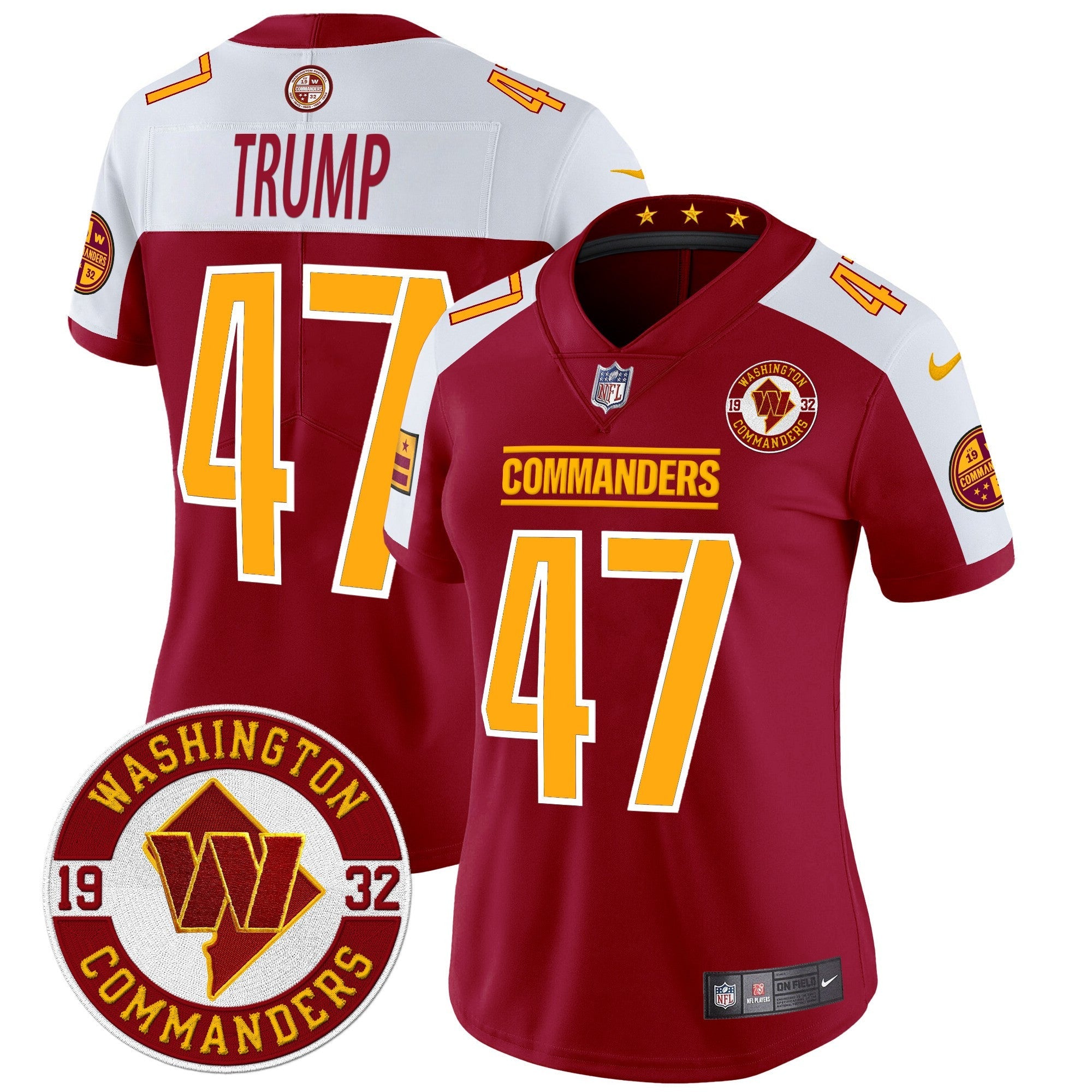 Women's Washington Commanders 2024 Vapor Limited Jersey - Est. 1932 Patch - All Stitched